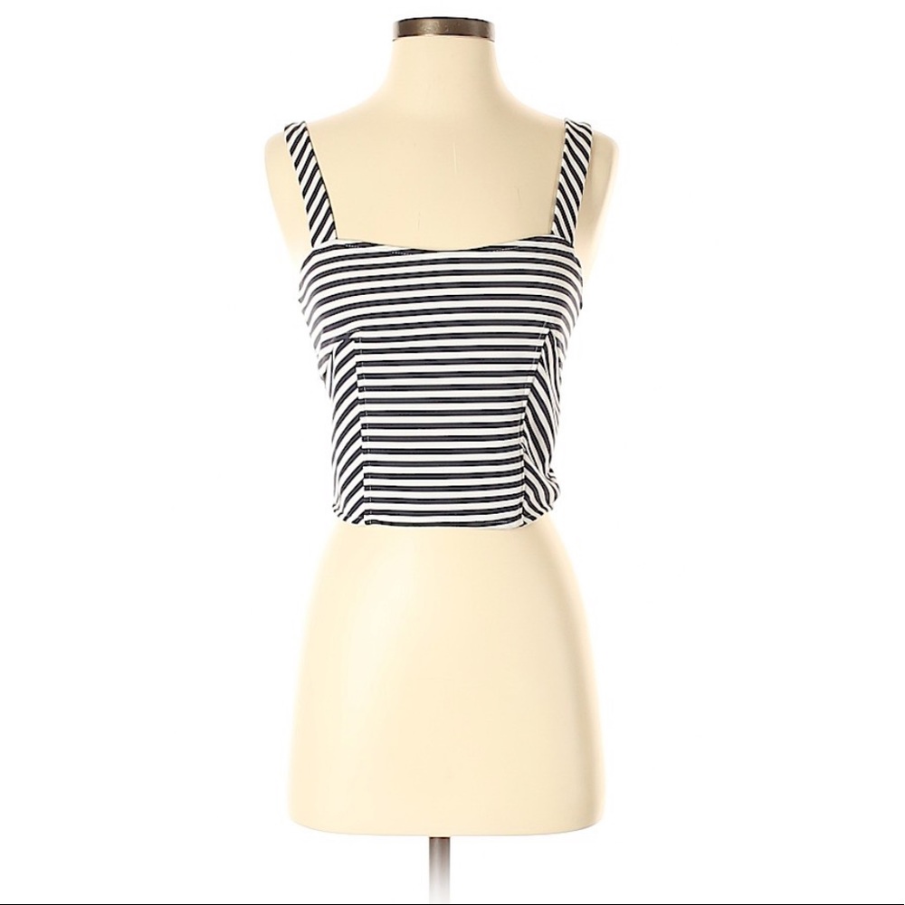 TCEC Stripe Crop Tank Top